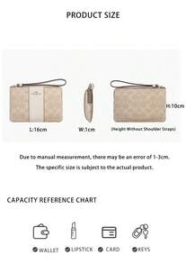 Coach 品牌標誌女款拉鍊手拿包 CW854IMXDM - 沙黃色/粉筆白色CW854IMXDM - 查看 11