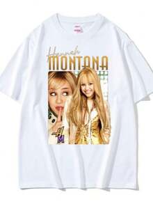 Women's Blouses  Retro 90s T Shirt Miley Cyrus Rap Hip Hop Punk Style Tee Shirt Men Women's Summer High Quality T-Shirt Streetwear - 白色 - 查看 1