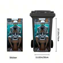 1 buah Stiker Tempat Sampah Bertema Robot Tengkorak 2D Datar Perekat Diri, Tahan Air, Stiker Dekorasi Tahan Air Perekat Diri PVC, Mudah Dikupas dan Ditempel, Cocok untuk Dekorasi Dinding Rumah, Dapur, Dekorasi Tempat Sampah, Pengorganisasian Rumah, Penyimpanan Dapur - A - View 8