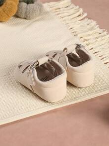 1 Paio di Sandali Versatili di Colore Unito per Neonati, Scarpe Pre-Walker con Suola Morbida, Adatte per Neonati da 6-9-12 Mesi - Albicocca - Visualizzare 4