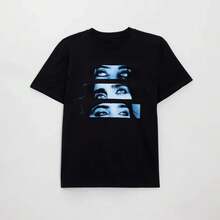 , Billie Eyes Live in 3D T-Shirt For Fans Reprintblusas para mujer playeras de mujer vestidos casuales para mujer y2k playeras deportivas para mujer verano camisetas ropa de mujer Fashion Perfect For Daily - Negro - Ver 6