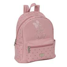 Safta | Mini School Backpacks Disney Minnie Mouse And Mickey Mouse Mickey Mood, Front Pocket With Zipper, Double Zipper In Main Compartment, Top Handle, Adjustable Shoulder Straps - Option 3 - View 1