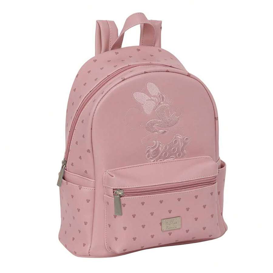 Safta | Mini School Backpacks Disney Minnie Mouse And Mickey Mouse Mickey Mood, Front Pocket With Zipper, Double Zipper In Main Compartment, Top Handle, Adjustable Shoulder Straps - Option 3 - View 1