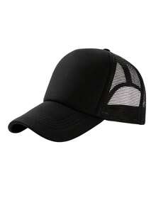 1 Stück Unisex Trucker Cap, einfarbige Baseballkappe, Street Fashion Mesh Cap, Outdoor Sonnenschutz Freizeitkappe, geeignet für Frühling, Sommer, Herbst, Reisen, Strand - Verschiedenfarbig - Übersicht 18