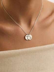 Dây chuyền mặt dây chuyền hình hoa tượng trưng theo tháng sinh, dây chuyền tên nhỏ, trang sức chữ cái đầu tháng sinh tùy chỉnh, dây chuyền tối giản, quà Giáng sinh, quà tặng cho mẹ. - Nhiều màu - Xem 11