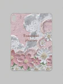 1pc 3D Impasto Oil Painting Floral Visual Effect Transparent Flat Protective Case, Covers, Vintage Soft Pink High-End Atmosphere Full-Body Anti-Fall Protective Case, Ins Art Style Slim Fit, Compatible With IPad Case, Compatible With IPad A16 Case, Fast Delivery, Suitable For Mother's Day, Valentine's Day, Girlfriend's Day, Birthday, Spring Season, Back To School Gifts, Daily Use - Clear - View 36
