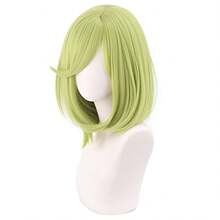 Coco Cos 假髮 – Witch Hat Atelier 短款淺綠色通用耐熱動漫假髮,易造型,適合萬聖節與日常配戴,附贈假髮帽 - 薄荷綠 - 查看 5