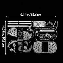 针织碳钢切割模具模板，缝纫工具切割模具，适用于纸艺卡片制作、缝纫针线、压花纸模具模板，适用于剪贴簿相册 - MC983 - 查看 4
