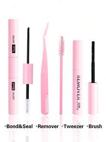 240pcs Full Set DIY Cluster False Eyelashes Kit, Suitable For Beginners And Professionals, Includes False Eyelashes, Glue, Remover, Tweezers And Lash Brush, Create Salon-Quality Lash Effect For Daily Home Makeup - Multicolor - View 4
