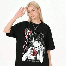 Happy Valentine's Day! New Candy Candy Anime T-Shirt For Women, 220g, Crew Neck, Casual, Thick Pure Cotton, Breathable And Comfortable. | Exquisite Design | Loose And Comfortable | Easy To Match | - 5 - 查看 1