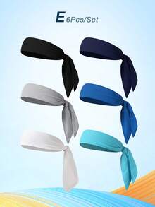 Set de 6 piezas/12 piezas/21 piezas Diadema de cinta unisex para deportes al aire libre y ciclismo, accesorio para el cabello con cinta de múltiples colores para correr y hacer ejercicio - Multicolor - Ver 11