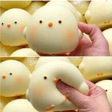 1個創意捏捏軟小雞玩具，慢回彈紓壓捏捏樂，生日、開齋節、節日可愛新奇禮物 - 彩色 - 查看 2