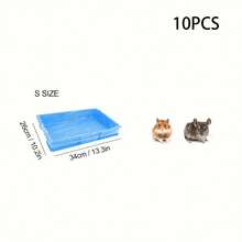 10 piezas Película PE desechable universal conejo jaula para pequeño animal para limpieza - transparente - Ver 8