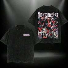Cotton T-Shirt With Anime Graphic Print, Nightcrawler MCU Double Print T-Shirt, Plus Size Washed Lightweight T-Shirt, TV Show Graphic Tee, Comic Book Lover T-Shirt, Y2K Movie Lover T-Shirt, Men's Plus Sizes S-5XL, Summer T-Shirts, Women's Summer Clothes, Graphic Tees - 白色 - 查看 5