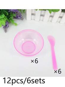 12pcs/2sets Professional Face Mask Making Kit - Includes Portable Mixing Bowl And Stirrer. Provides Various Soft Macaron-Inspired Colors. DIY Tools Designed For Blending Skincare And Beauty Products. - Multicolor - View 8