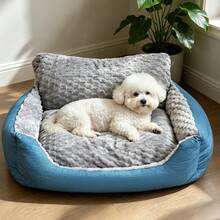 Blue-Gray Pet Bed With Side Support, Comfort Dog Bed Suitable For Small/Medium Dogs - Blue - View 10