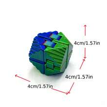 2pcs 3D-Printed Magic Cubes Suitable For Stress &, Multifunctional Shapeshifting Puzzle With Bright Colors, Plastic Building For &, Compact Collectible Assembly For, Office, Decor - 2件裝 - 查看 6