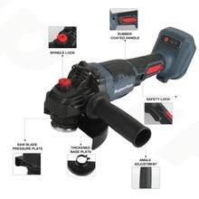 SuperPan 20V Brushless Angle Grinder Bare Tool, 125mm Angle Grinder For Cutting And Grinding, Battery Not Included - Blue - View 4