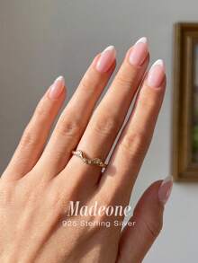 MADEONE 1pc Elegant Smile Accent Zirconia Ring 925 Sterling Silver For Women Daily Wear Romantic Meaning Fine Jewelry Anniversary Birthday Gift - Smile Diamond - View 3