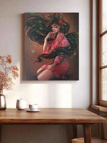 一套DIY数码油画套装，“美”主题艺术画，无框艺术画，适用于卧室装饰和艺术墙，无需绘画基础，简单有趣的绘画方法，实现你的绘画梦想，沉浸在多彩的世界中，每一笔都是自我表达，为生活增添浪漫气息，送给家人朋友的最佳礼物，节日礼物，40*50厘米 - 多色 - 查看 5