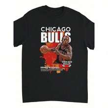 Y2K Rap Bulls Basketball Graphic Jersey Collection PM Quality Heavyweight For & Wo US, Alpha, All, Regular, Regular, 4 Rings Black SH8L 2LZH - 黑色 - 查看 7