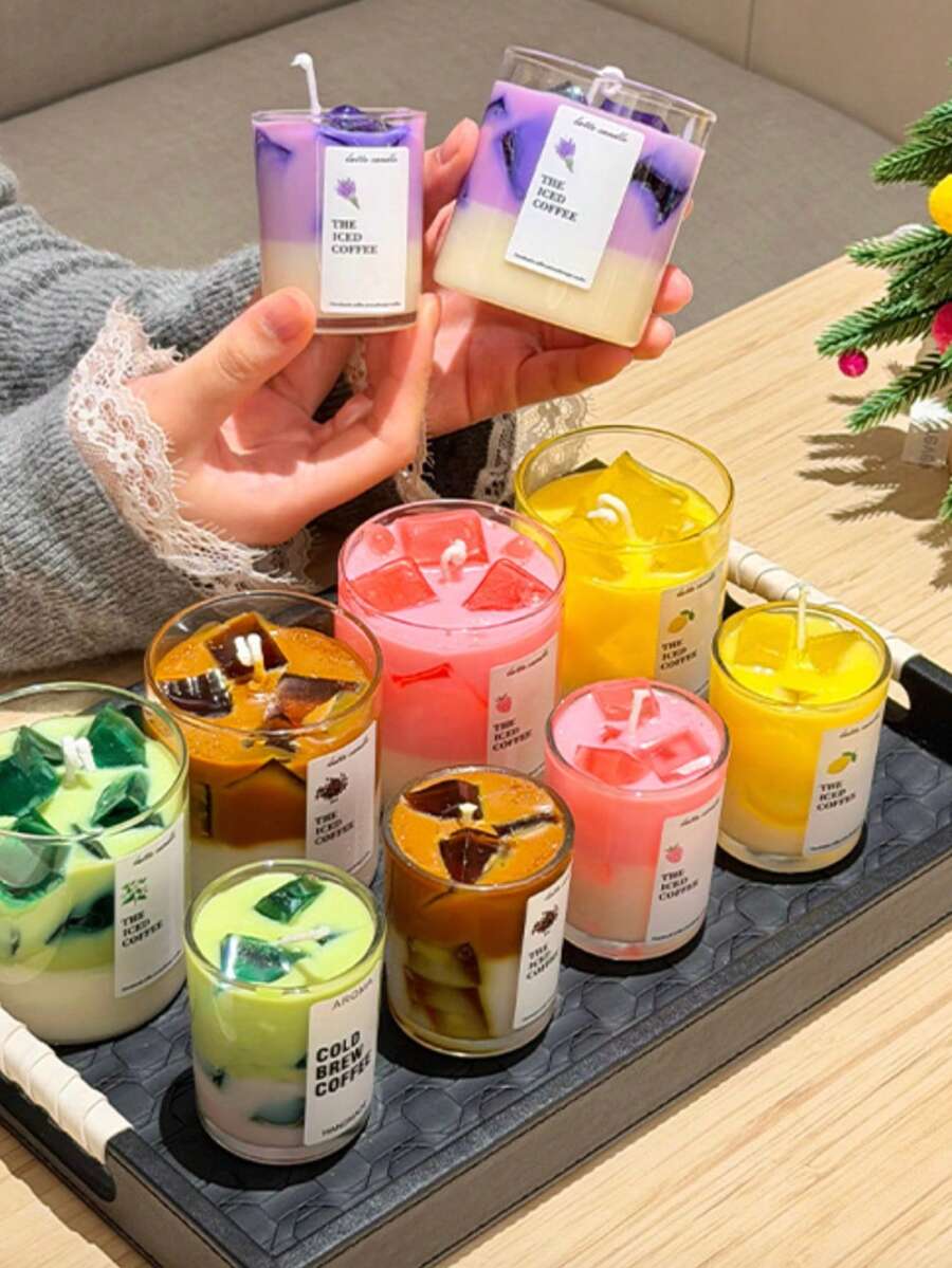 冰咖啡果凍香氛蠟燭 多種香味芳療蠟燭 無煙玻璃杯蠟燭 家居裝飾與氛圍營造 適用於家居裝飾、派對裝飾、居家用品、婚禮裝飾、禮品、紀念品、情人節禮物、母親節、感恩節 - 多樣化香型 - 查看 1