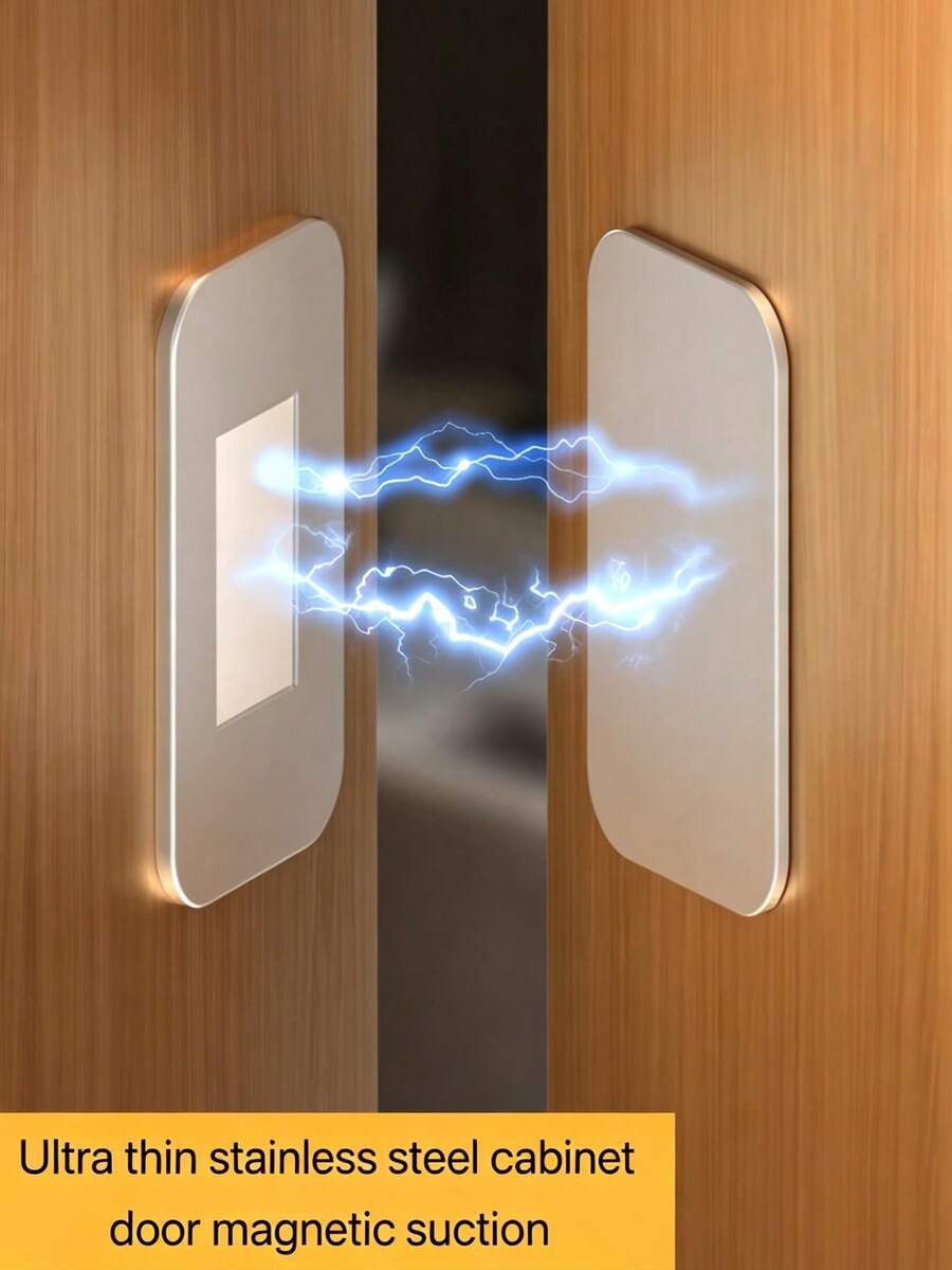 Ultra-Thin Strong Magnetic Cabinet Door Catch, Self-Adhesive Hidden Magnets For Doors & Drawers, Can Be Installed On Kitchen Cabinets, Wardrobes, And Drawers Without Drilling, With Double-Sided Adhesive For Non-Destructive Installation - A - View 1