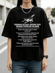 RC Plane Pilot T-Shirt  Remote Control Flying Gift Shirt - Black - View 6