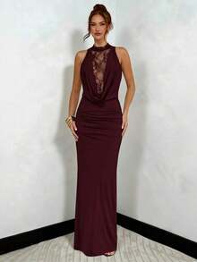 Women Midi Dresses - 紫紅色 - 查看 4