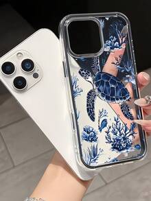 Turtle 1入 黑色極簡全包覆 TPU 防震手機殼 適用於 iPhone 17, 16, 15, 14, 13, 12, 11 Pro Max, Air - 彩色 - 查看 3