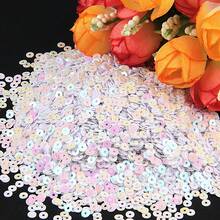 AB White & White Loose Sequin 3mm-30mm PVC Cup Flat Round Sequins Paillette For DIY Sewing Embroidery Wedding Jewelry Making Creative Projects Crafts Decoration - 20 Grams - View 28