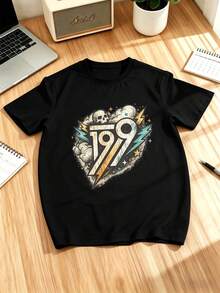 T-shirts i stora storlekar för män - Svart - Visa 1