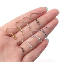 100/200pcs/Pack Iron Earring Hooks, Spring Earring Hooks With Beads, Minimalist Earring Findings, DIY Jewelry Making Earring Components - Ear Hooks - View 3