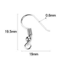 100/200pcs/Pack Iron Earring Hooks, Spring Earring Hooks With Beads, Minimalist Earring Findings, DIY Jewelry Making Earring Components - Ear Hooks - View 4