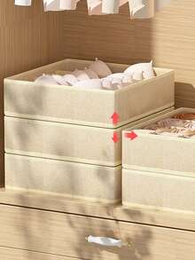 1个内衣袜子收纳盒,抽屉整理盒,分隔式收纳盒,可用于存放内衣、袜子、胸罩、领带、围巾、首饰,衣橱整理,房间装饰,家居饰品,家居生活用品,收纳盒 - 彩色 - 查看 6