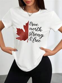 Women's T-Shirt For Spring And Summer - 白色 - 查看 2