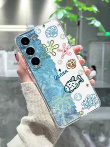 Capa de Telefone Protetora Transparente Colorida com Estampa de Peixe da Moda Oceânica, Compatível com Samsung Galaxy A07/A17/A27/A37/A57/S26/S26 PLUS/S26 Ultra, S25/S25 PLUS/S25 Ultra, A16/A36/A26/A56/A50/A12/A32/A52/A72/A51/A21S/A13/A14, S24/S24 PLUS/S24 Ultra, S20/S23/S22, A53/S20 FE/S21, 11/12 Pro/12/12X/13 Pro/14 Pro/15 Pro/X3 Pro, 10/9/Note 9/12C/Note 11 Pro/Note 8 Pro/9C/9A, Capa de Telefone à Prova de Choque - Multicolorido - Visão 5