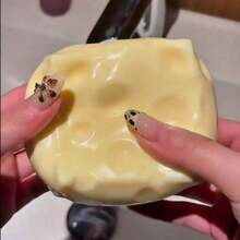 2026 New Model High Quality 1pc Pale Yellow Cheese Coconut Oil Cheese Squishy – Soft Dough Texture With Creamy Filling, Silent Squeeze Stress Relief Toy Desk & Mindful Breaks – 2026 Trending Sensory Gadget Adults - màu vàng - Xem 11