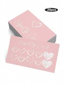 50pcs Pink Heart Loyalty Punch Cards, Blank Customer Reward Cards For Small Business, Perfect For Boutiques, Coffee Shops And Beauty Salons - Loyalty Card - View 10