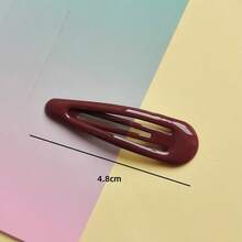 12 chiếc kẹp tóc BB hình giọt nước, thích hợp để tạo kiểu tóc, sử dụng hàng ngày hoặc tạo kiểu tóc dự tiệc/sự kiện. - Màu Đỏ Sâu - Xem 2