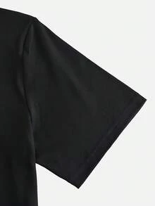Women's T-Shirt For Spring And Summer - Black - View 5