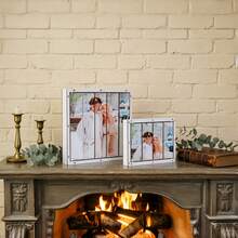 1pc Personalized Wood Frame, Custom 2 Photos Frame,Custom Wooden Frame,Custom Picture Frame With 3D Visual Misalignment,Personalized Home Decor Any Occasion,Wedding Favor,Father's Day, Special Occasions - Multicolor - View 7