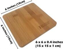 Branded Boards Small Mini  Bamboo Cutting Board, Great For Apartments RV'S Home Bar Charcuterie Backpacking Camping Bushcraft Dorm Rooms Picnics &Amp; Entertaining (1 Pack) - ColorA - View 3