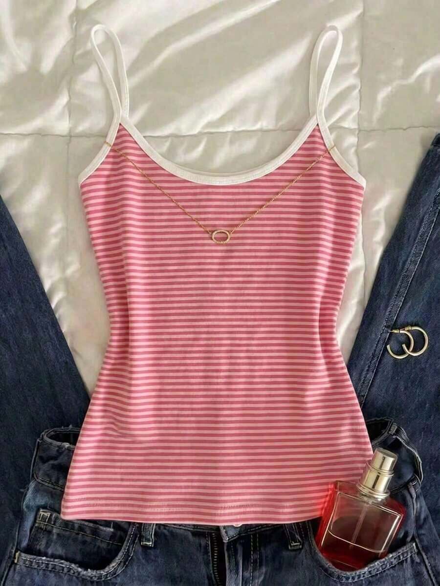 Camiseta de tirantes con estampado de leopardo, estilo casual y elegante para la moda callejera, adecuada para el uso diario en verano - Multicolor 8 - Ver 1