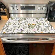 1 pieza Felpudo absorbente con patrón botánico vintage, decoración del hogar, apto para máquina de espresso, fregadero, grifo, baño, accesorios de cocina - Multicolor - Ver 2