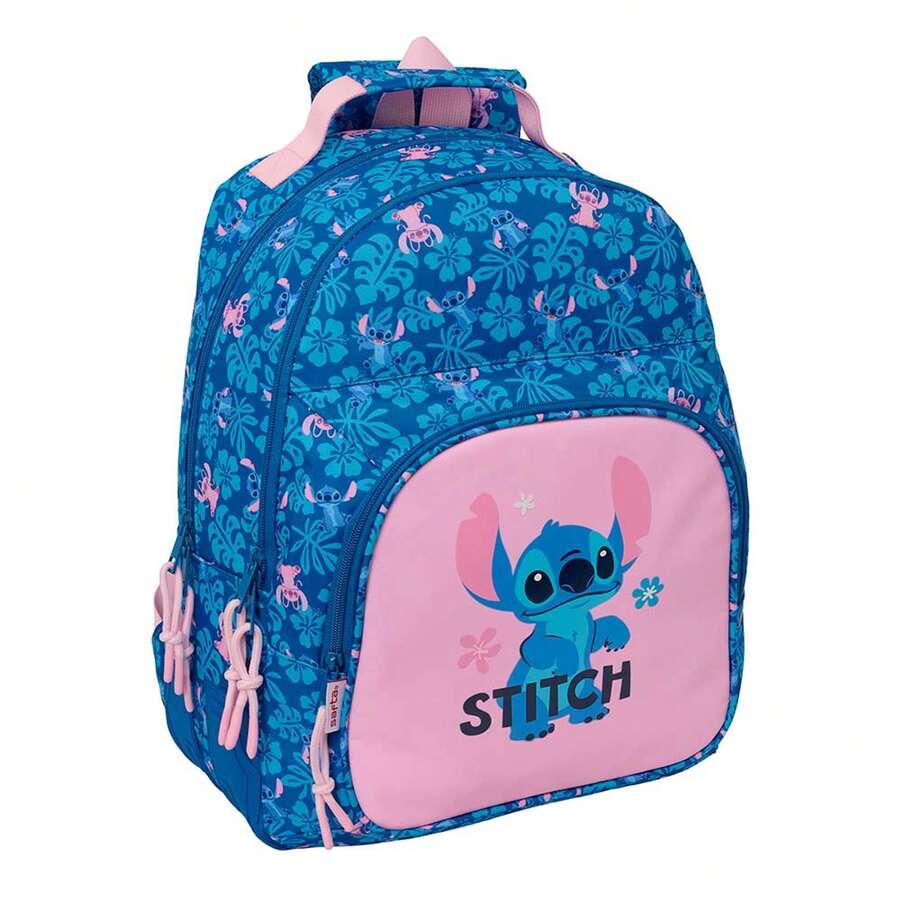 Safta Disney Stitch 幼兒園背包,可掛在拉桿箱上,主隔層帶拉鍊,符合人體工學設計,帶襯墊,設有水壺口袋、前袋和雙拉鍊頭,兒童款 - 免費送貨 ✅ 24/48 小時送達西班牙半島 - 選項15 - 查看 1