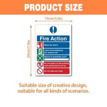2pcs - Fire Action Notice Wooden Sign - Fire Safety Wooden Sign - Fire Action Notice Wooden Sign - Outdoor Fire Assembly Point Wooden Sign - 2PC - View 4