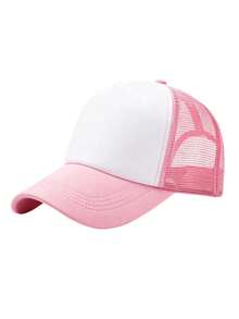 1 Stück Unisex Trucker Cap, einfarbige Baseballkappe, Street Fashion Mesh Cap, Outdoor Sonnenschutz Freizeitkappe, geeignet für Frühling, Sommer, Herbst, Reisen, Strand - Verschiedenfarbig - Übersicht 19
