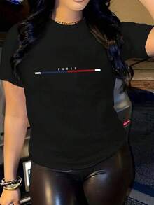 100% Algodón Premium 180g .¡Oferta Especial!Playera.Camiseta elegante con diseño de París para mujeres, estilo urbano y casual, perfecta para salidas nocturnas o reuniones informales, disponible en color negro, cómoda y ajustada para un look moderno, moda femenina y prendas básicas de temporada, ideal para destacar con estilo en cualquier ocasión.Camiseta Streetwear Unisex Ideal para Conciertos y Regalo - Negro - Ver 6