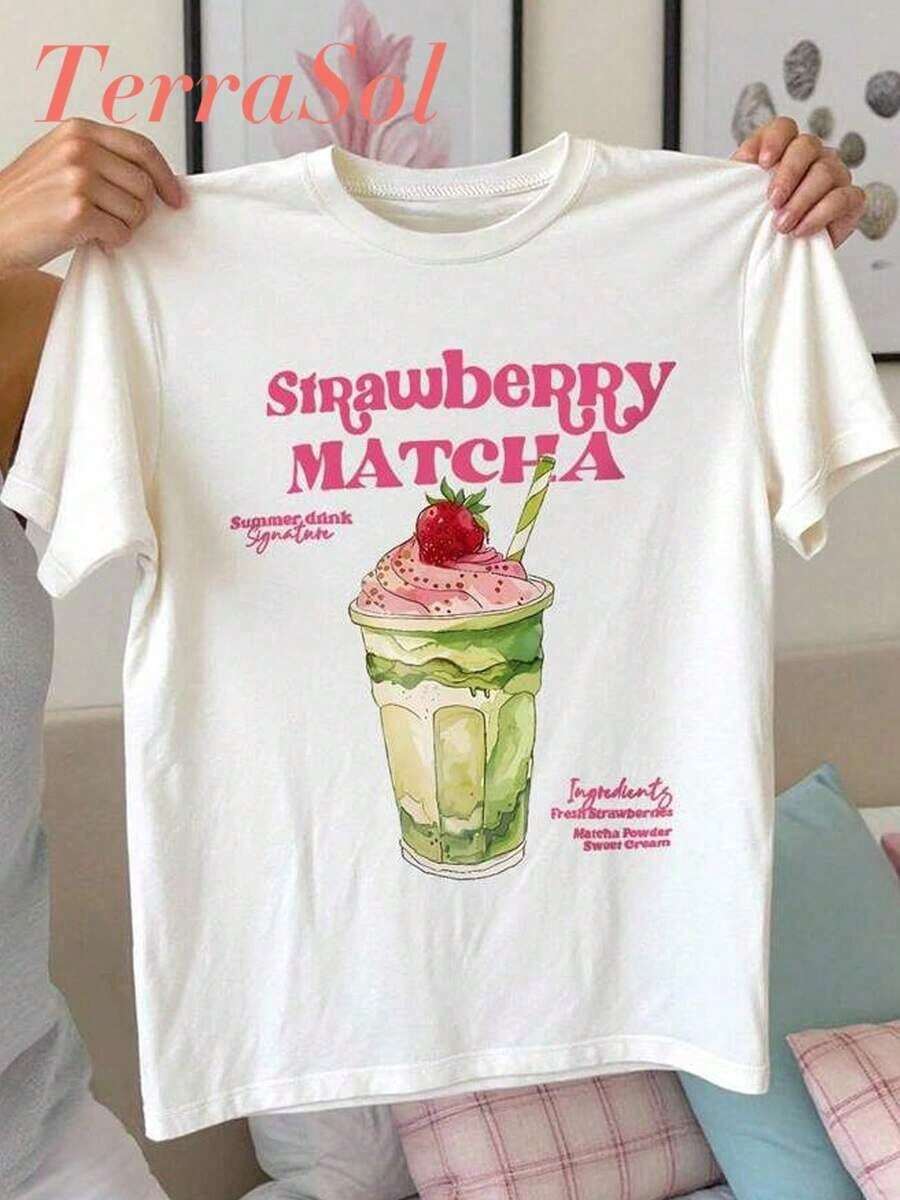 1 Piece Camia Women's Pure Cotton Casual T-Shirt, With A Simple And Elegant Graphic Print, Round Neck And Short Sleeves, Summer Urban Style, A Surprise Gift For Family And Friends. 180g 100% Cotton. - 白色 - 查看 1
